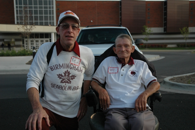 Ron Rowe (wearing his original 63 sweatshirt) and Charles Perry (wearing 08 version).  