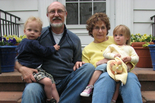 Kim Bateman with his wife Judy and their twin Grandkids, Zachary and Casey.  Grandma and Grandpa get to baby sit every Thursday.  